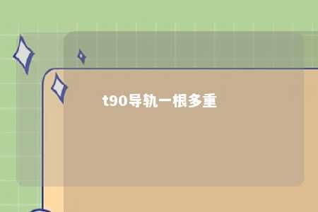t90导轨一根多重 