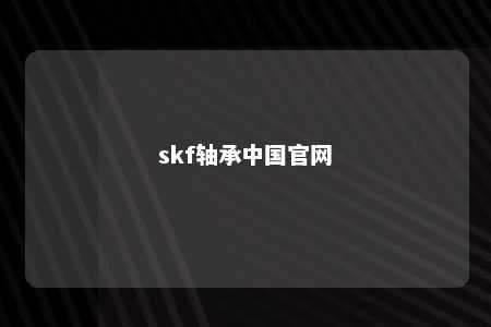 skf轴承中国官网 